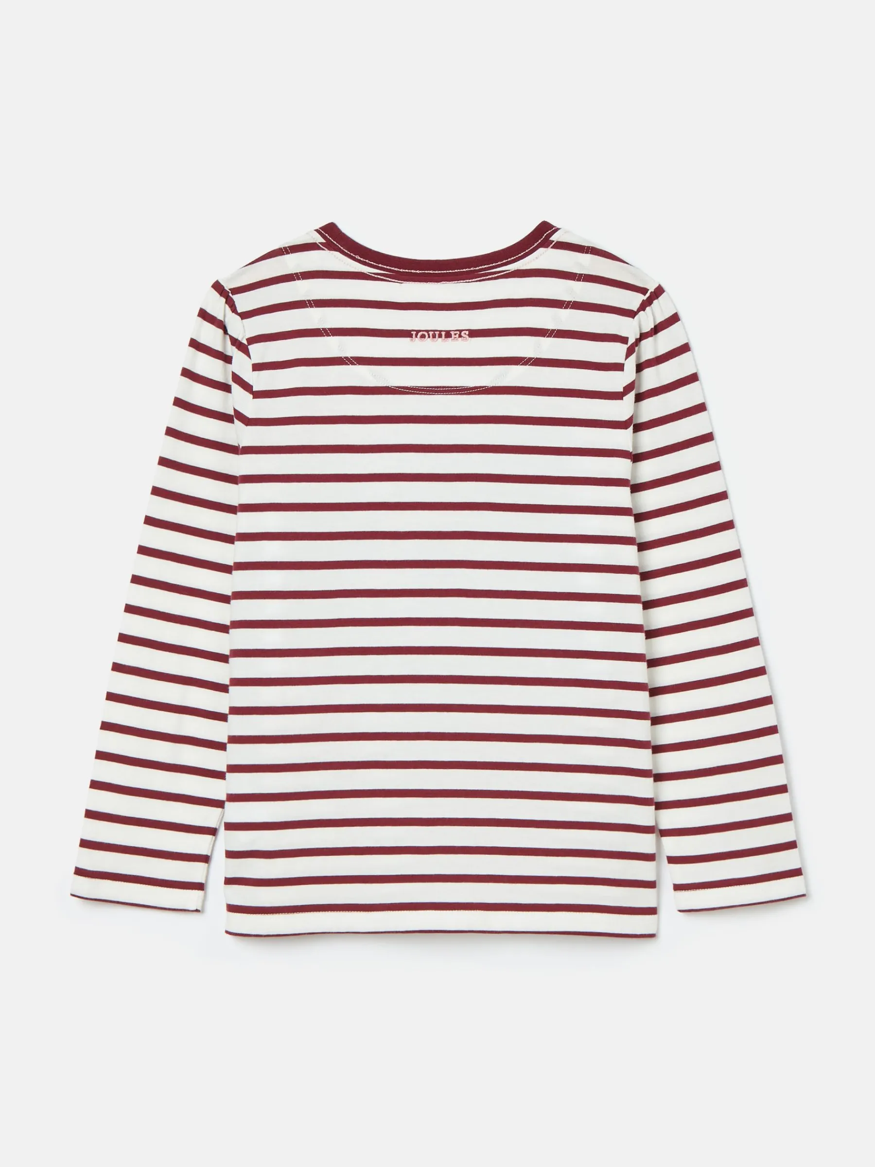 Girls' Ava Berry Red Stripe Artwork T-Shirt<Joules Clearance
