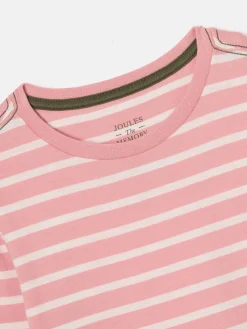 Girls' Ava Pink Stripe Artwork T-Shirt<Joules Sale