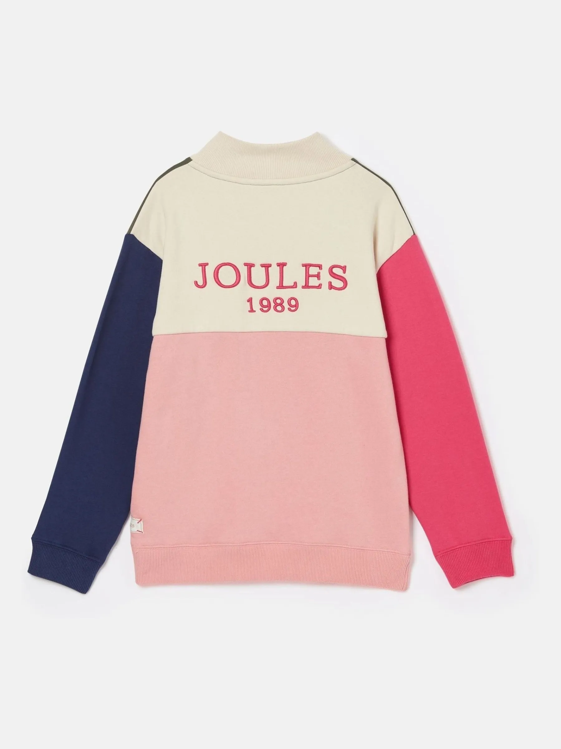 Girls' Elliot Colour Block Quarter Zip Sweatshirt<Joules Hot