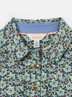 Girls' Elodie Blue Ditsy Print Corduroy Shirt Dress<Joules Best