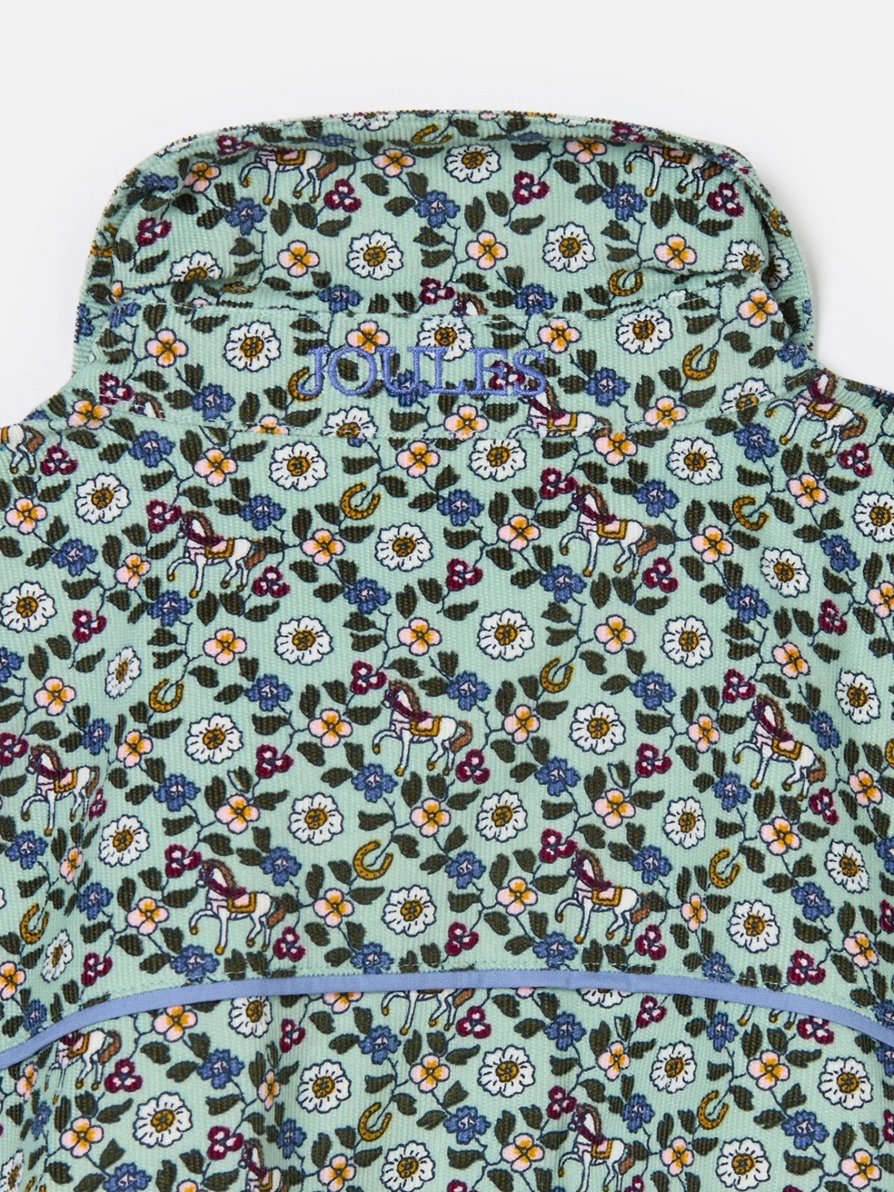 Girls' Elodie Blue Ditsy Print Corduroy Shirt Dress<Joules Best