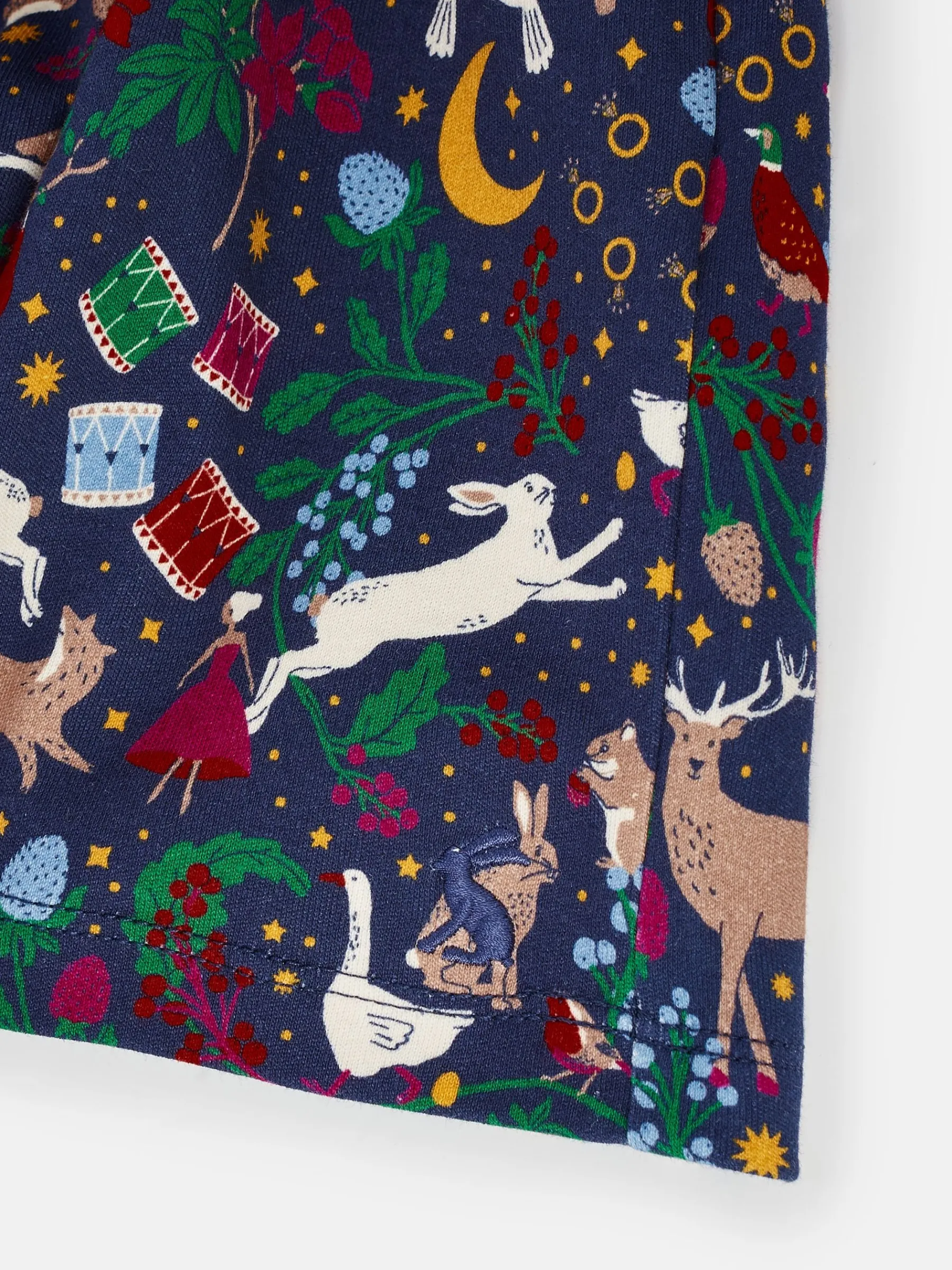 Girls' Gracie 12 Days of Christmas Printed Jersey Dress<Joules