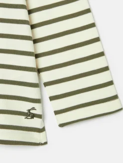 Girls' Harbour Khaki Green Long Sleeve Top<Joules Sale