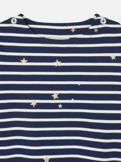 Girls' Harbour Navy Blue Long Sleeve Top<Joules Outlet