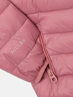 Girls' Kinnaird Light Pink Showerproof Padded Coat<Joules Clearance