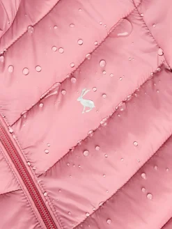 Girls' Kinnaird Light Pink Showerproof Padded Coat<Joules Clearance