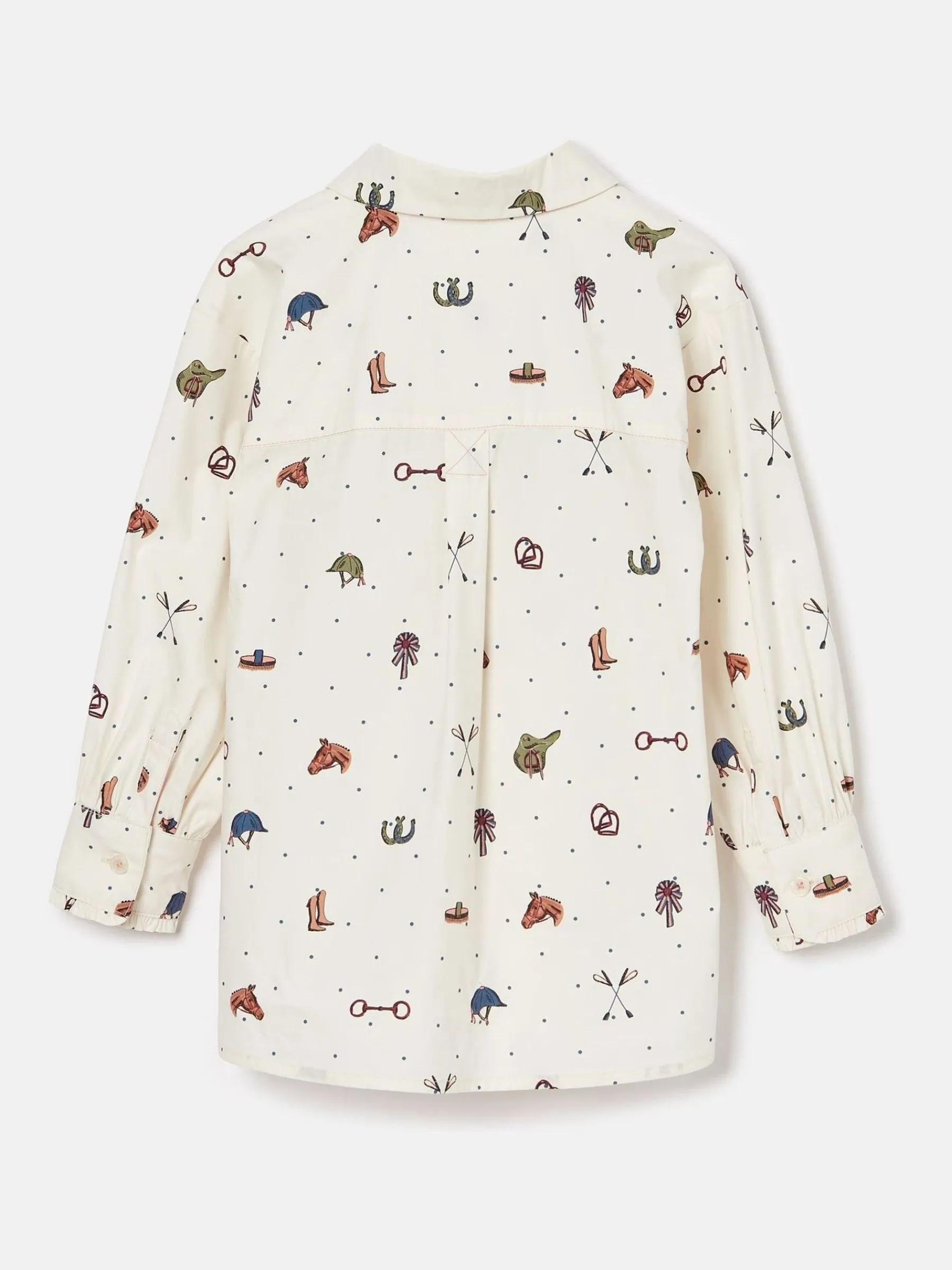 Girls' Liliana Cream Print Pop Over Blouse<Joules Sale