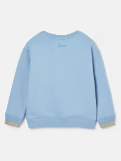 Girls' Mackenzie Blue Pegasus Embroidered Artwork Crew Neck Sweatshirt<Joules