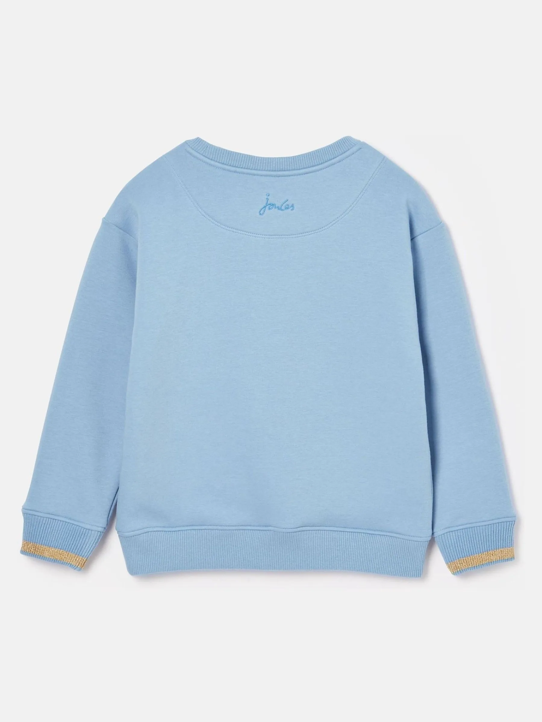 Girls' Mackenzie Blue Pegasus Embroidered Artwork Crew Neck Sweatshirt<Joules