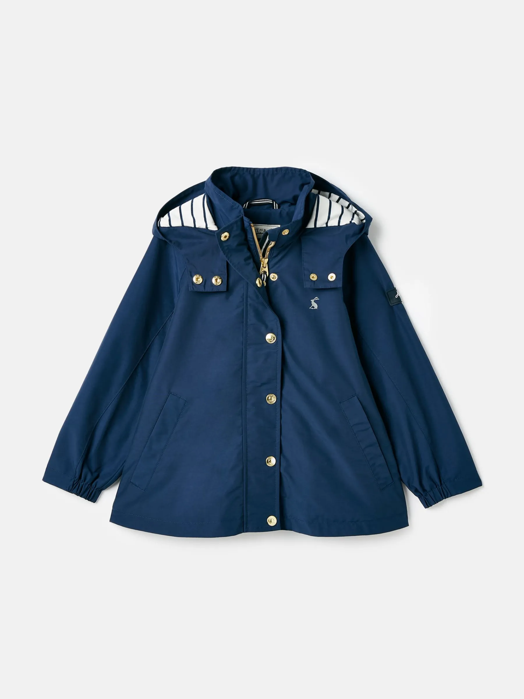 Girls' Meadow Navy Blue Lightweight Waterproof Raincoat With Hood<Joules Online