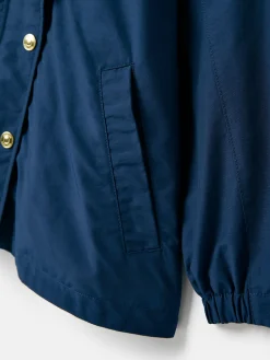 Girls' Meadow Navy Blue Lightweight Waterproof Raincoat With Hood<Joules Online