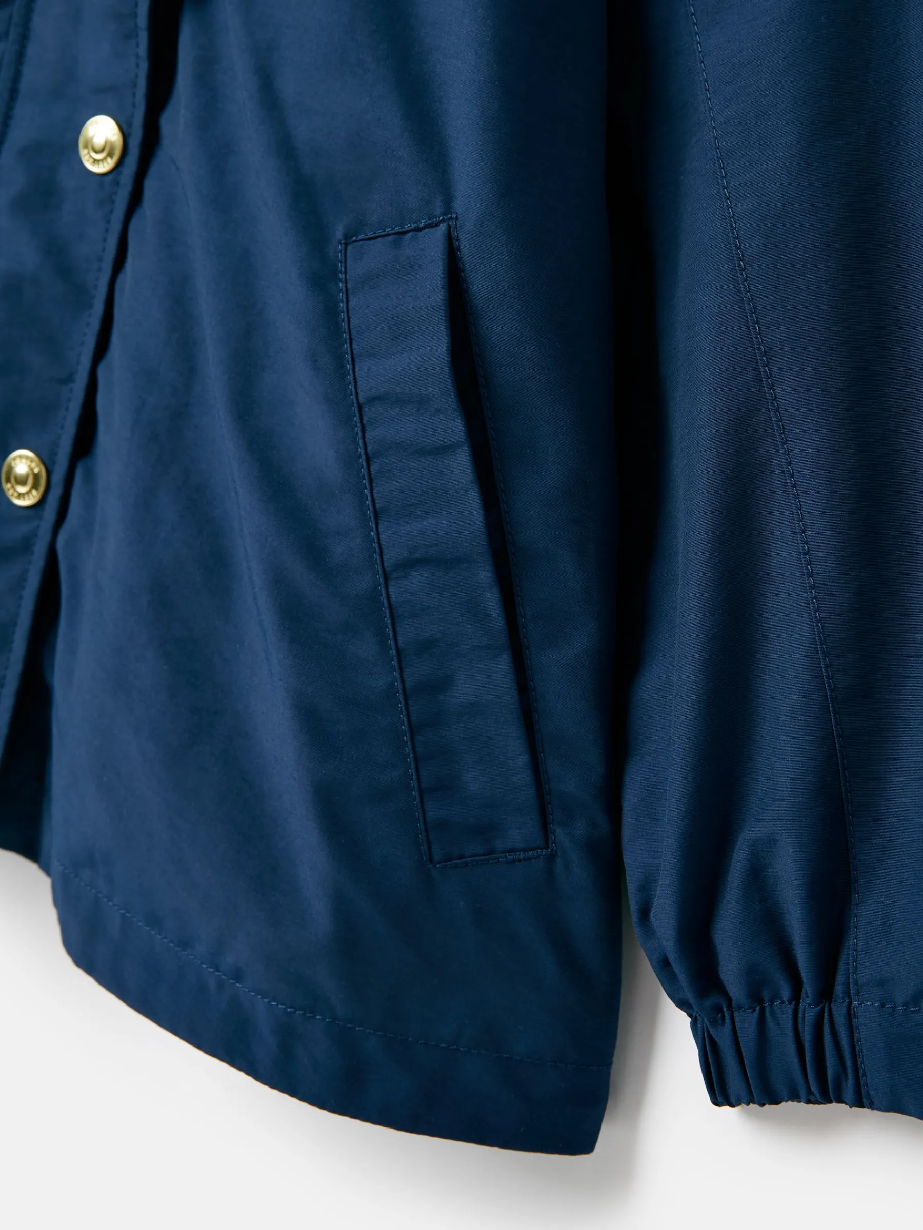 Girls' Meadow Navy Blue Lightweight Waterproof Raincoat With Hood<Joules Online