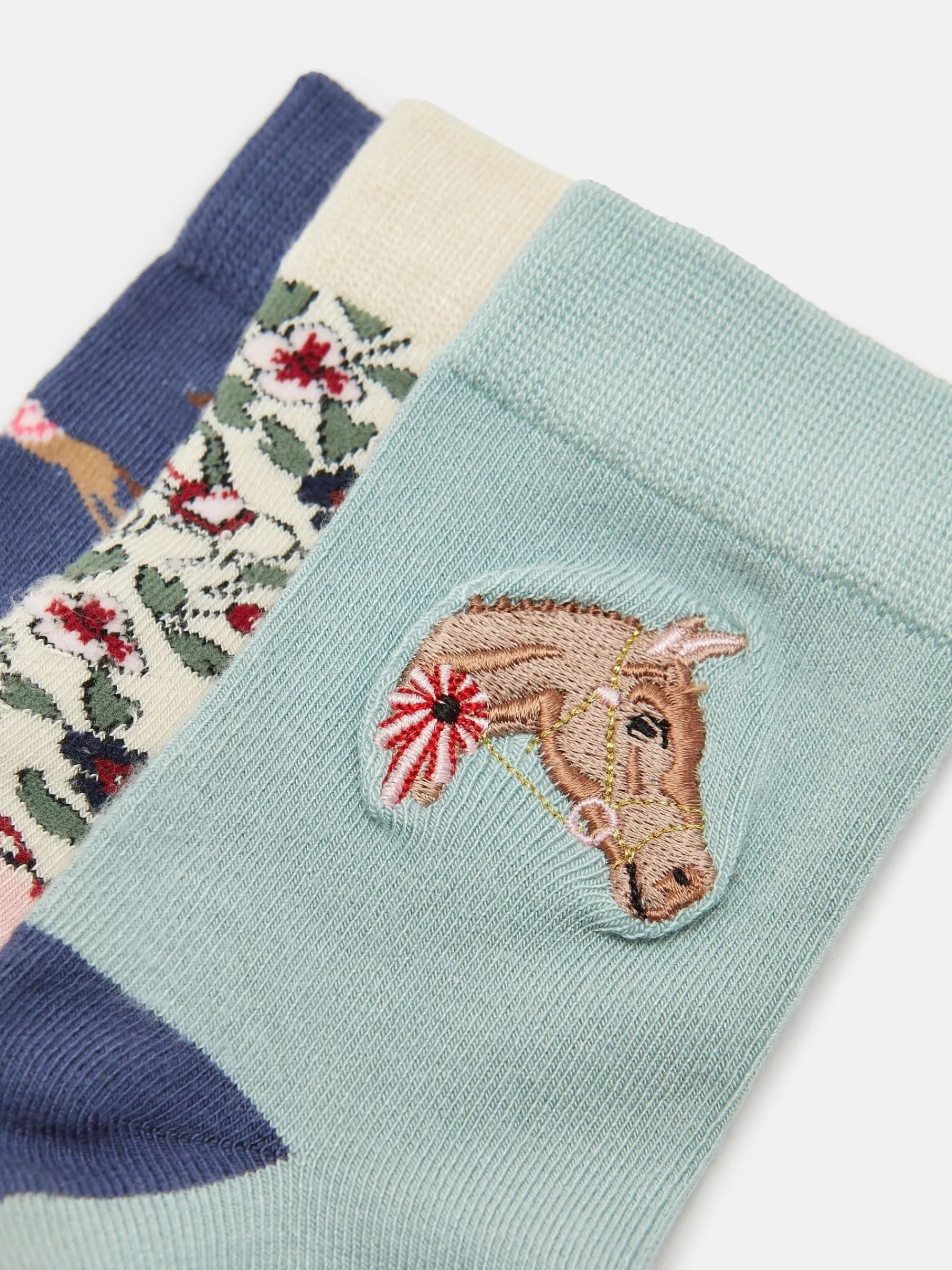 Girls' Neat Feet 3 Pack Socks<Joules Discount