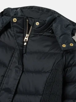 Girls' Pembury Navy Blue Showerproof Padded Coat with Hood<Joules Discount