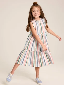 Girls' Poppie Stripe Tiered Dress<Joules Discount