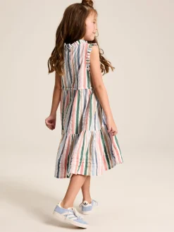 Girls' Poppie Stripe Tiered Dress<Joules Discount