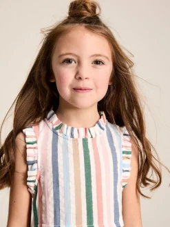 Girls' Poppie Stripe Tiered Dress<Joules Discount