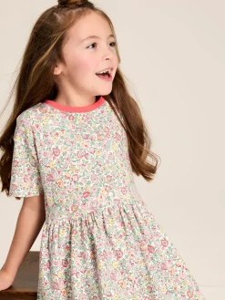 Girls' Skye Multi Print Jersey T-Shirt Dress<Joules Outlet