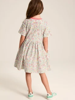 Girls' Skye Multi Print Jersey T-Shirt Dress<Joules Outlet