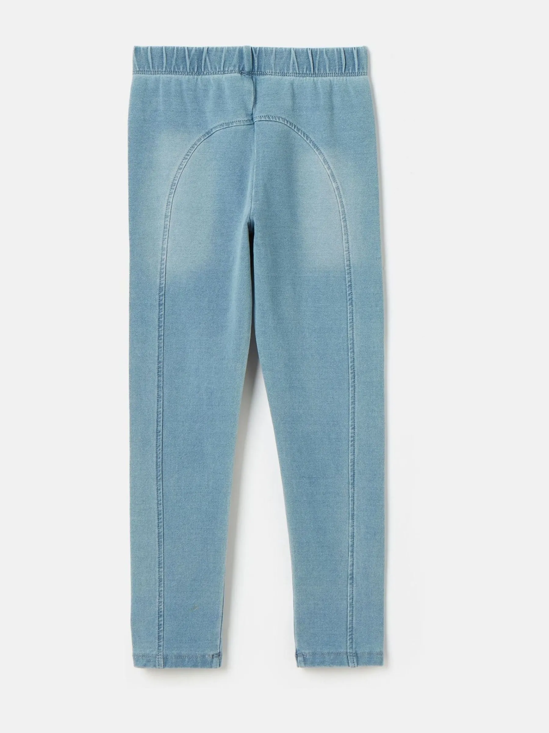 Girls' Trot Denim Light Wash Jersey Denim Jodphur-Style Leggings<Joules Online