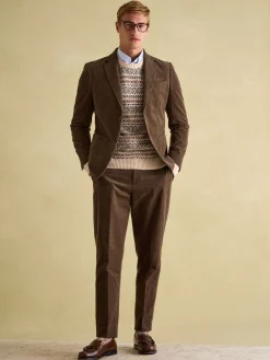 Corduroy Slim Fit Suit Jacket<Joules New