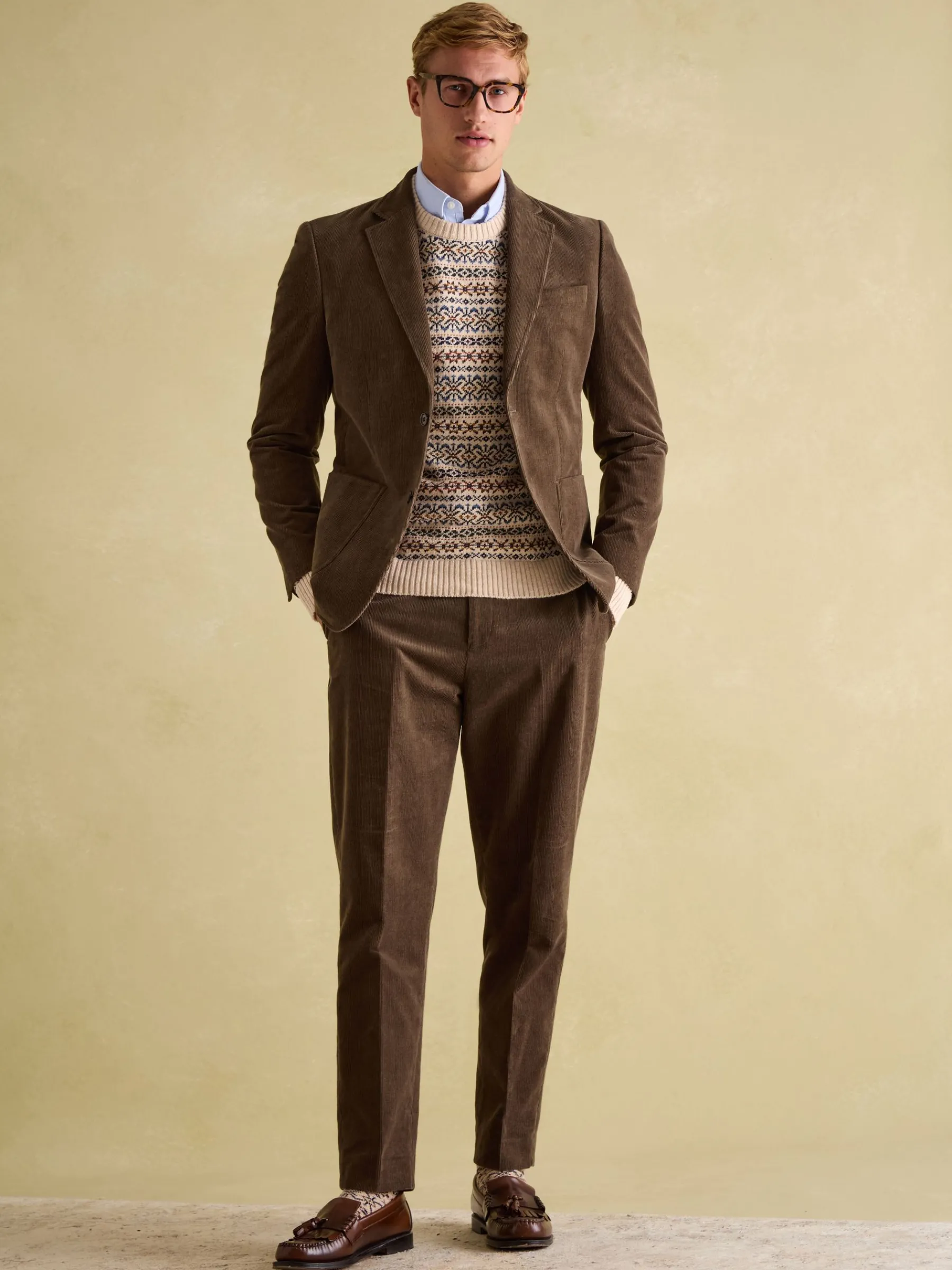 Corduroy Slim Fit Suit Jacket<Joules New