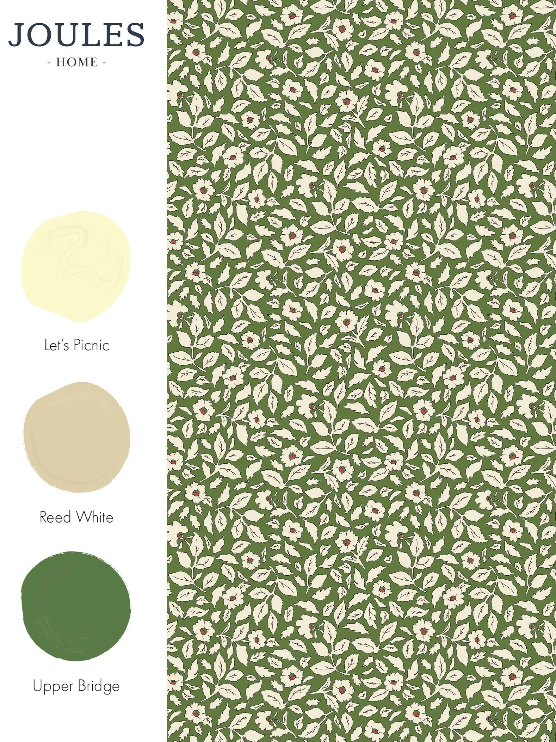 Ditsy Floral Print 10M Wallpaper<Joules Sale