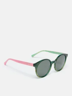 Green Floral Round Rimmed Sunglasses<Joules Online