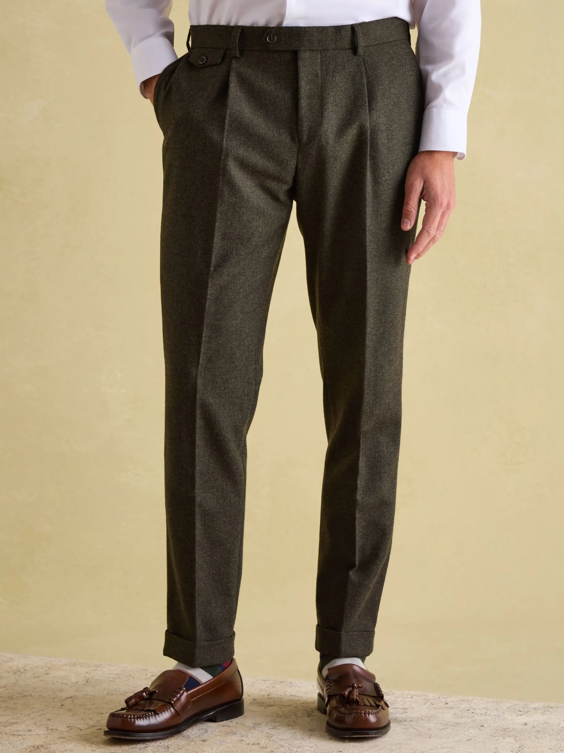 Slim Fit Texture Suit Trousers<Joules