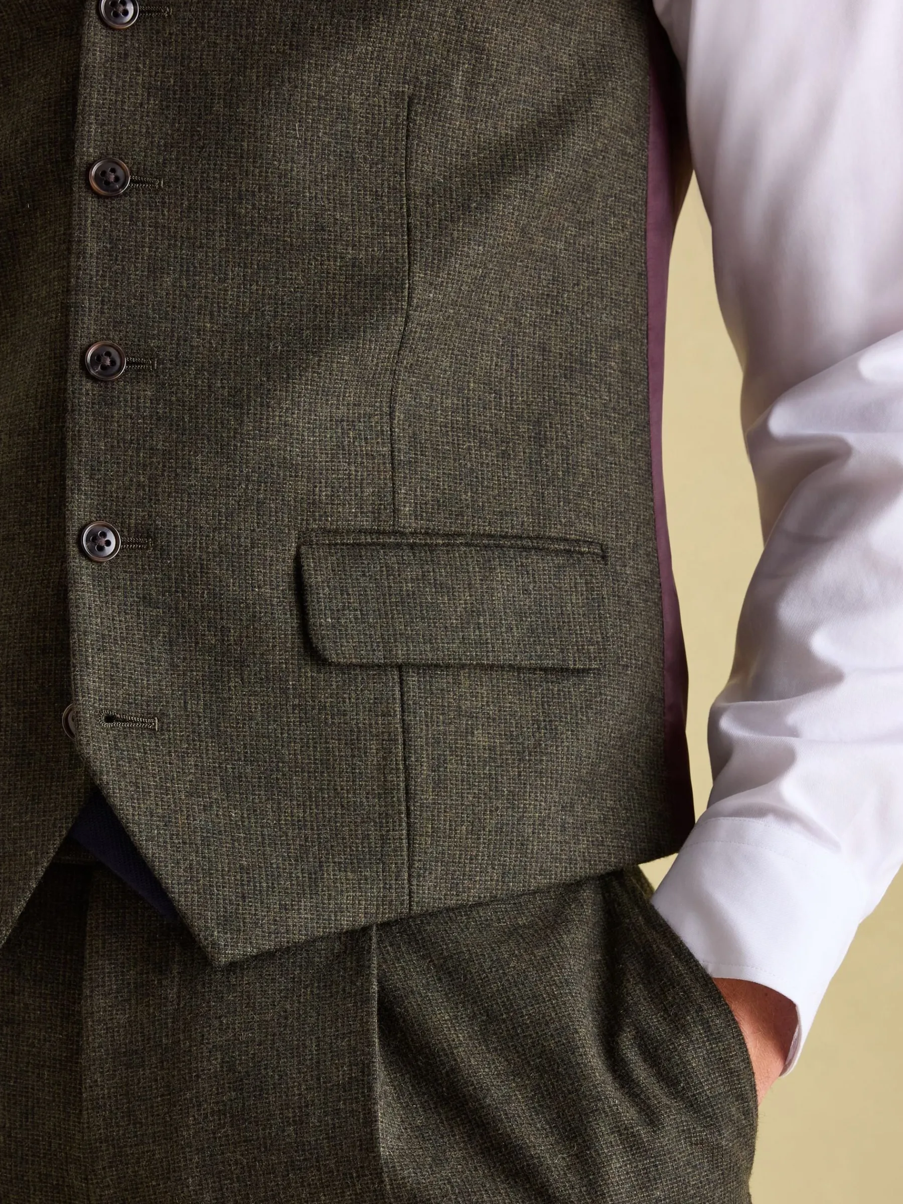 Slim Fit Texture Suit Waistcoat<Joules Best