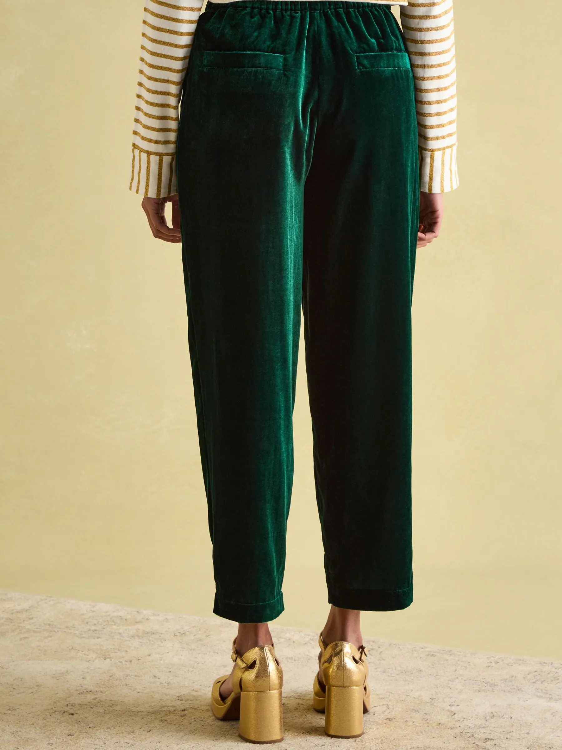 Velvet Straight Leg Trousers<Joules New