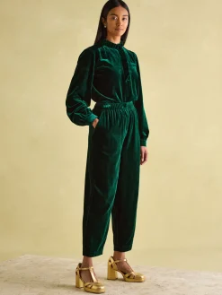 Velvet Straight Leg Trousers<Joules New