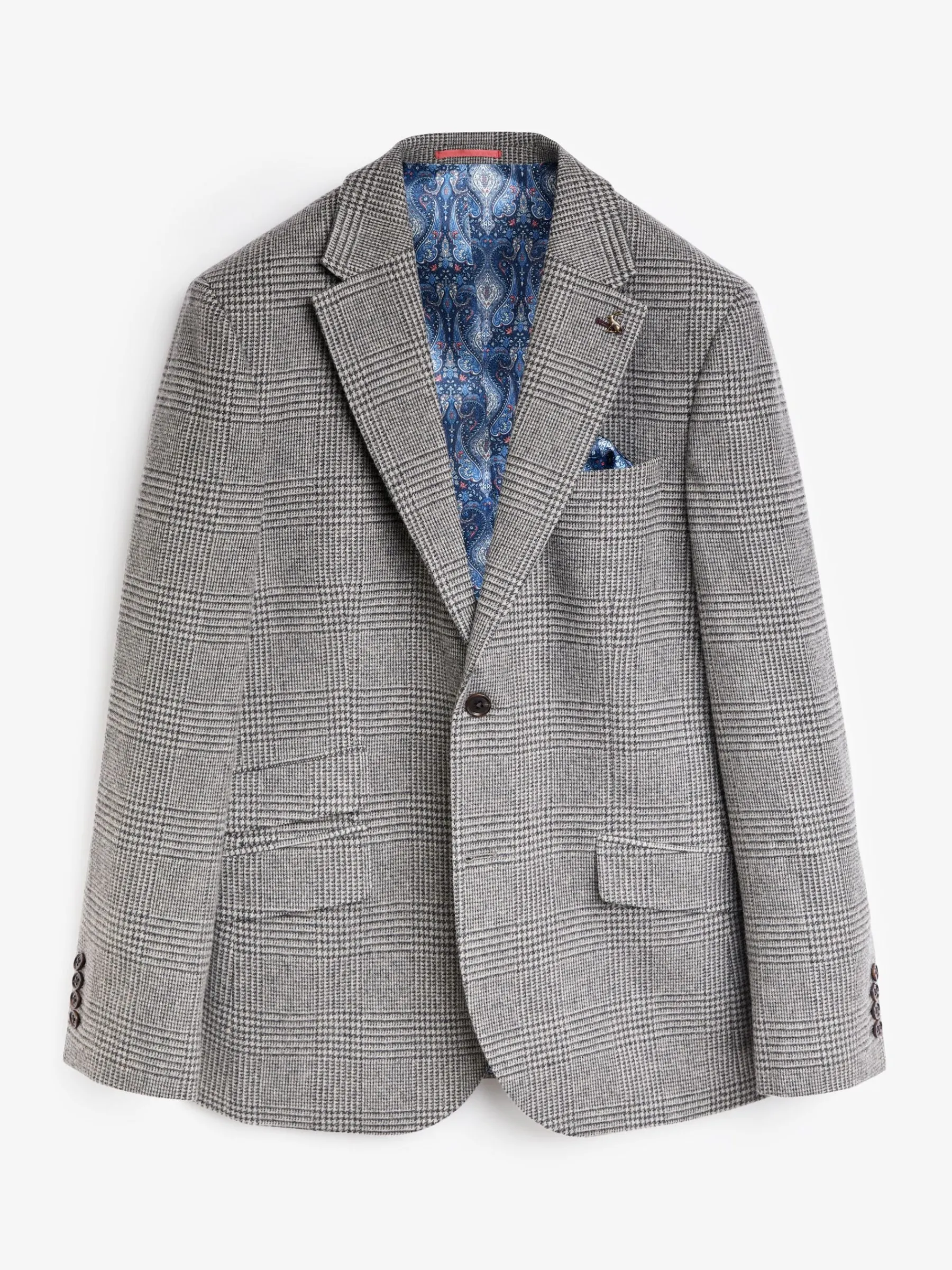 Prince of Wales Check Slim Fit Blazer<Joules Clearance
