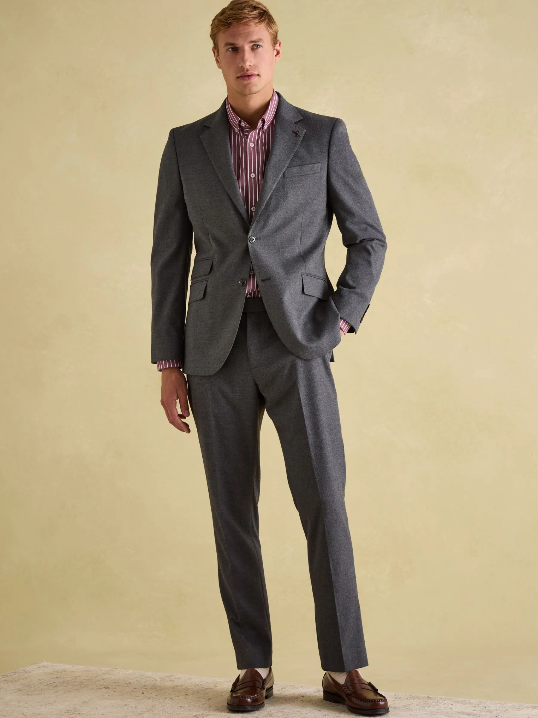 Slim Fit Flannel Suit Trousers<Joules Discount