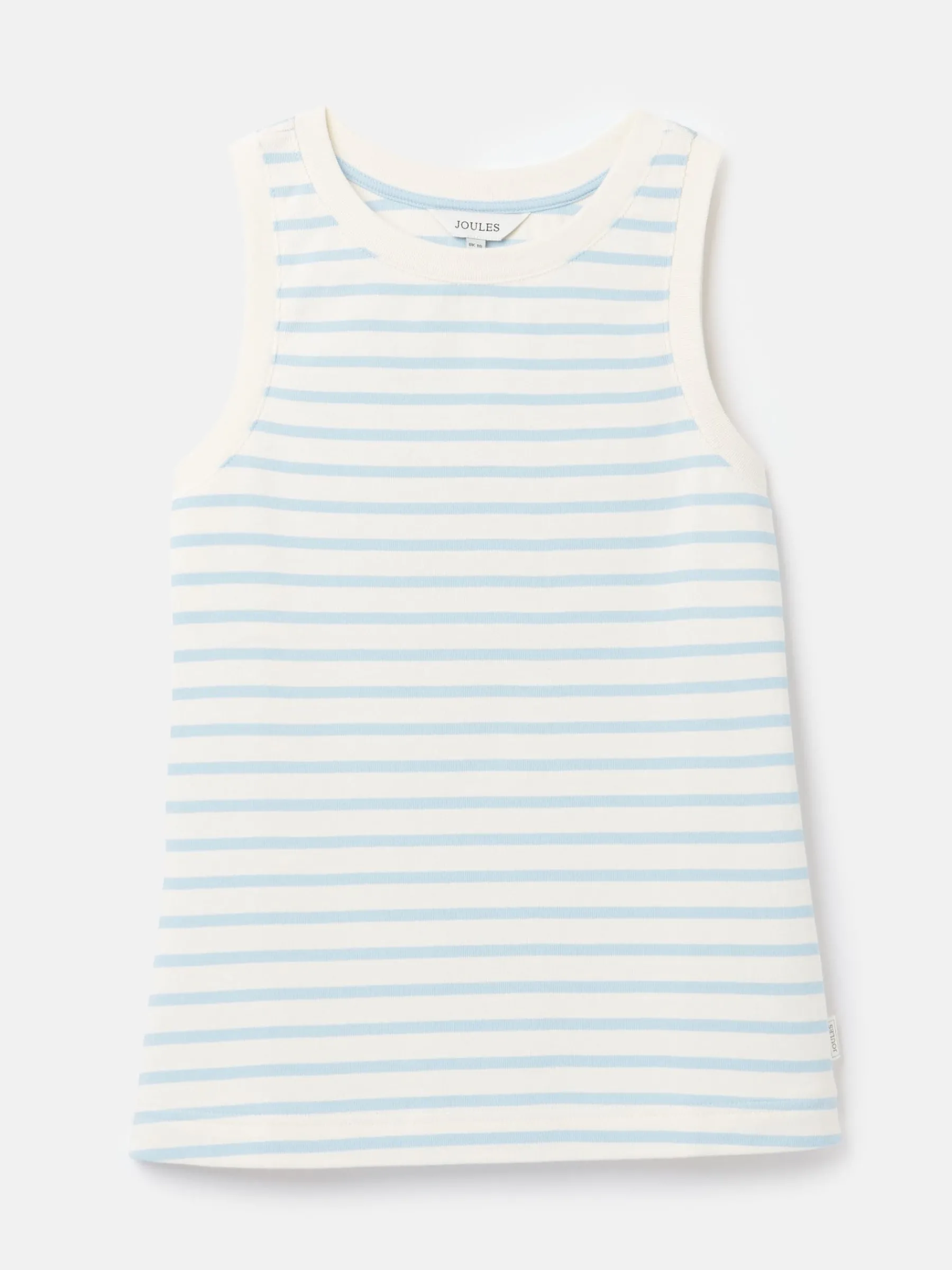 Harbour Cream & Blue Striped Jersey Vest<Joules Outlet