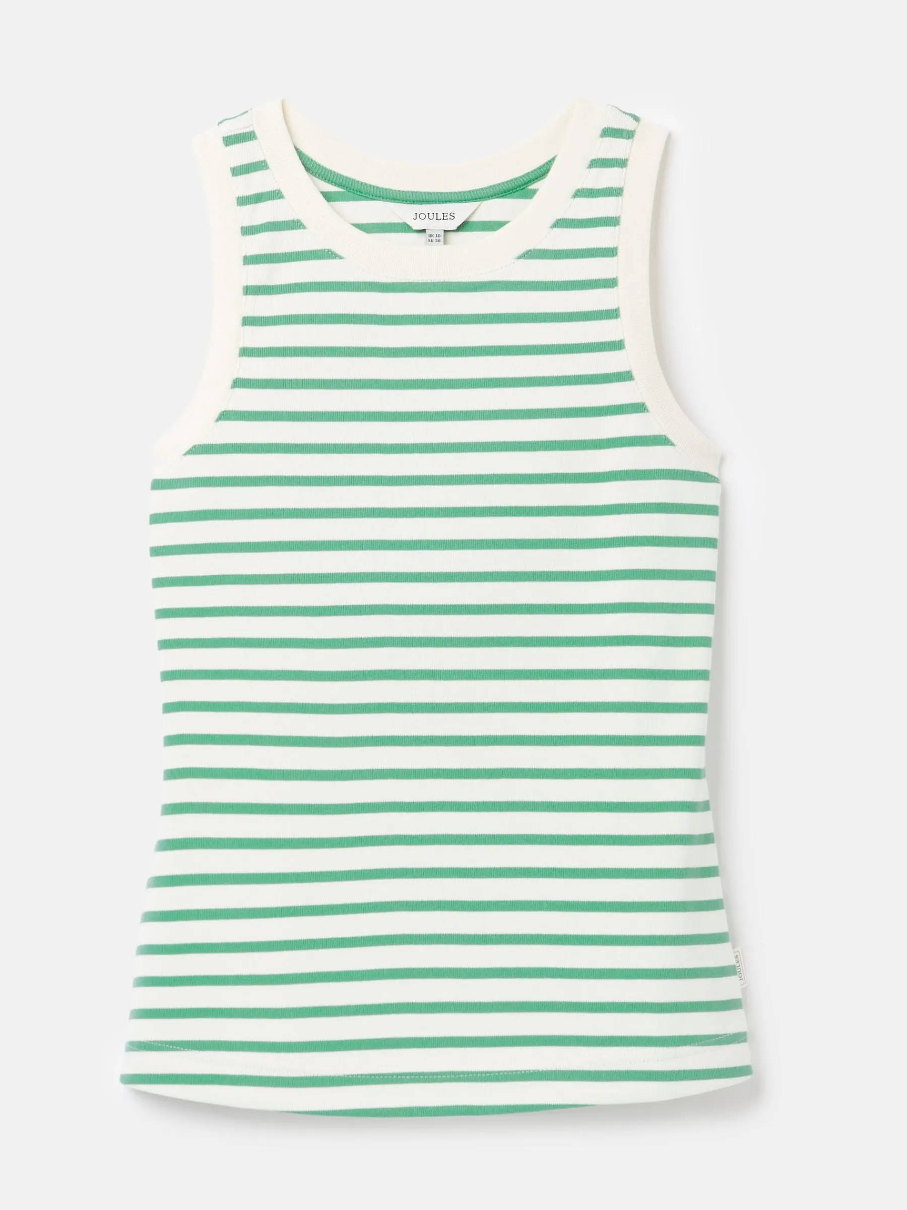 Harbour Cream & Green Striped Jersey Vest<Joules Sale