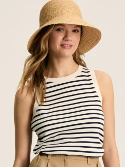 Harbour Cream & Navy Striped Jersey Vest<Joules