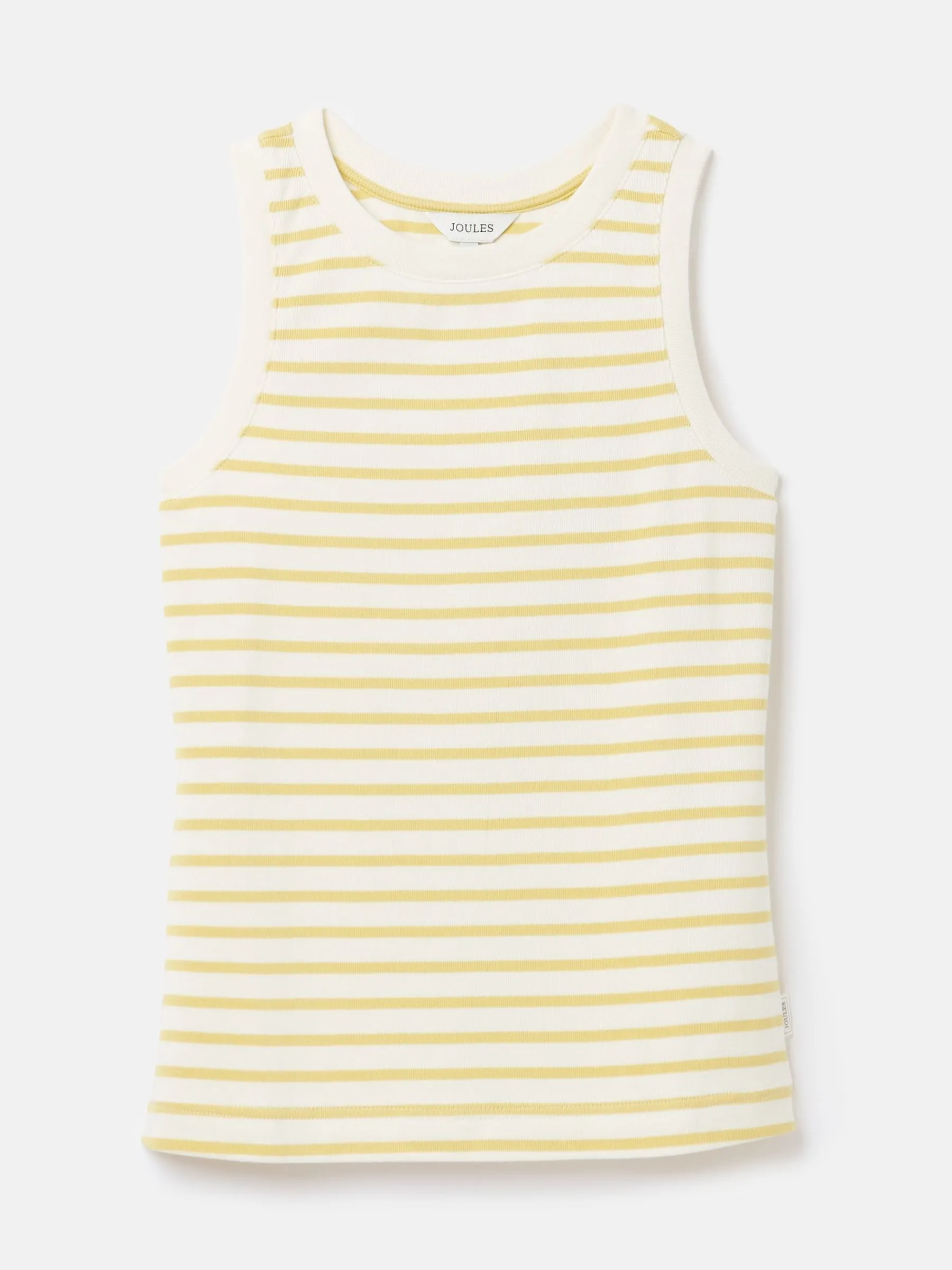 Harbour Cream & Yellow Striped Jersey Vest<Joules