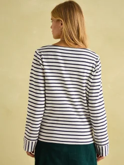 Harbour V-Neck Jersey Top<Joules Online