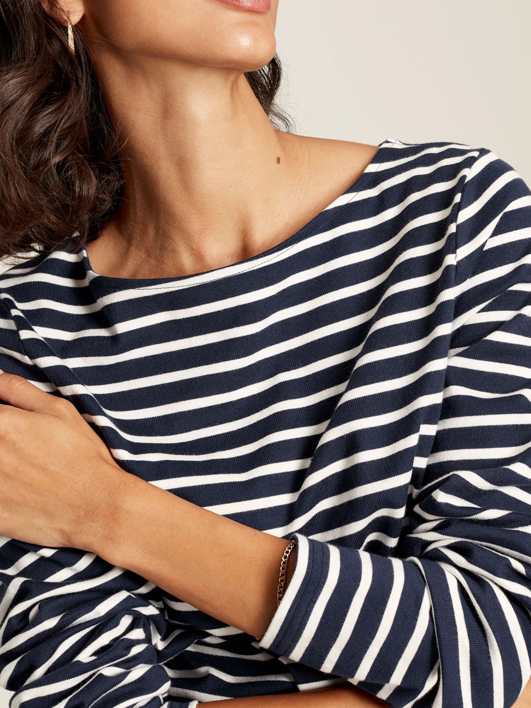 Harbour Navy Blue Long Sleeve Breton Top<Joules Hot