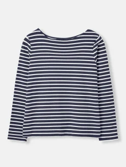 Harbour Navy Blue Long Sleeve Breton Top<Joules Hot