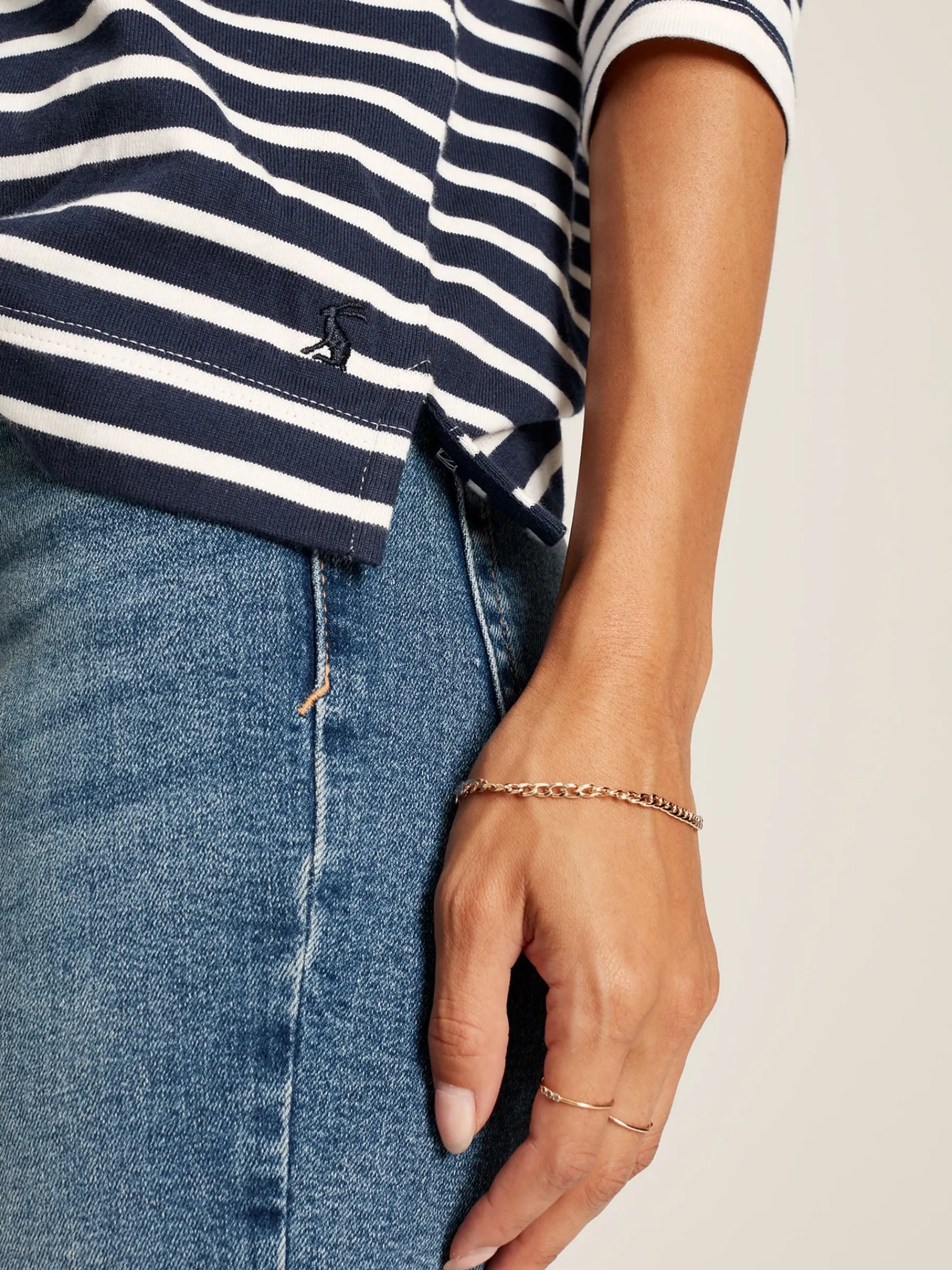 Harbour Navy Hotchpotch Long Sleeve Breton Top<Joules Sale