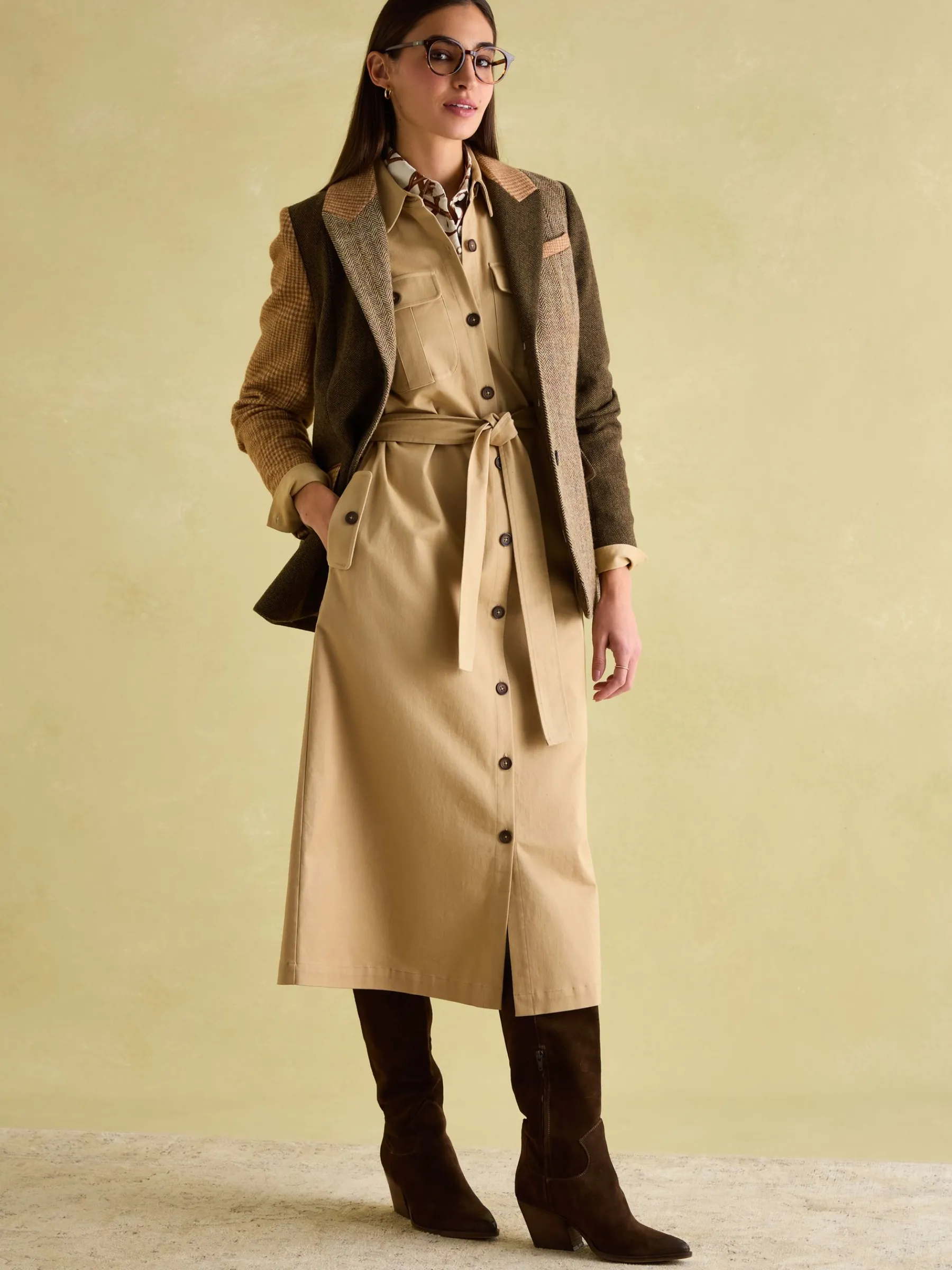 Harlow Hotchpotch Tweed Blazer<Joules Online