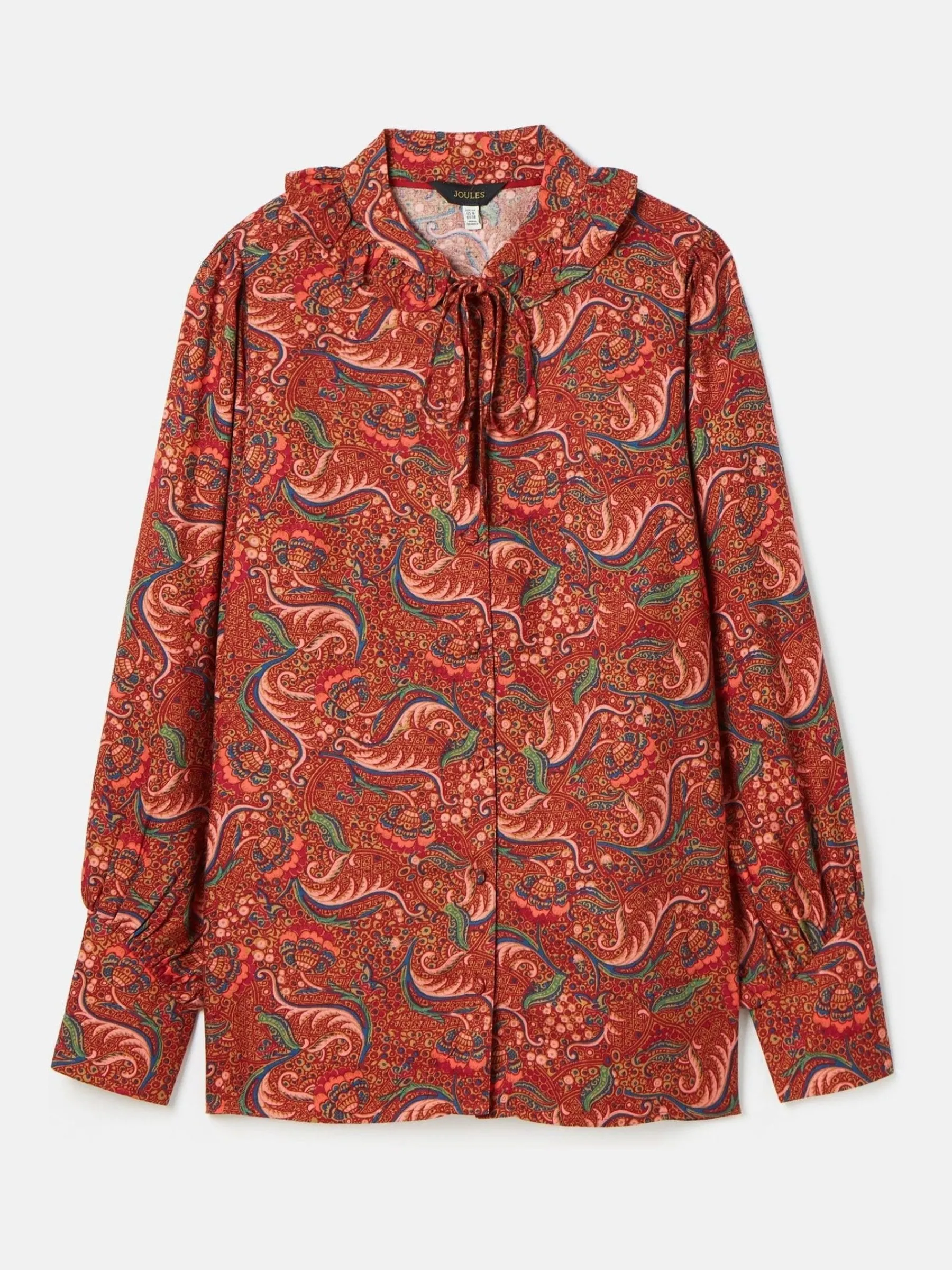 Harper Red Paisley Pussybow Tie Blouse<Joules Best
