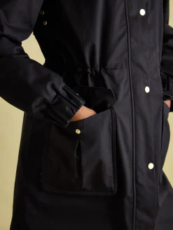 Harpsden Cosy Waterproof Fleece Lined Raincoat with Faux Fur Hood<Joules Online