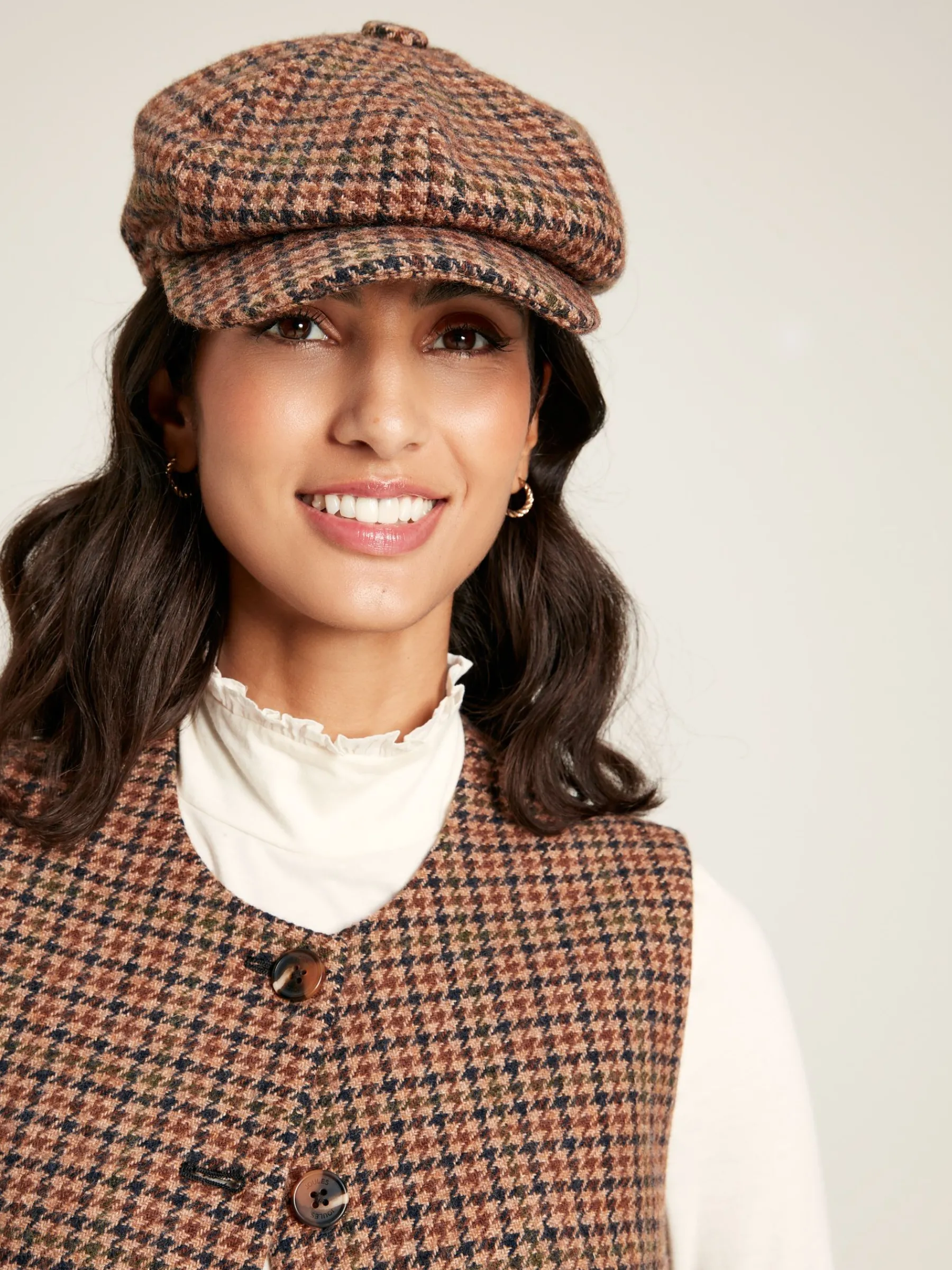 Harrogate Tweed Baker Boy Hat<Joules New