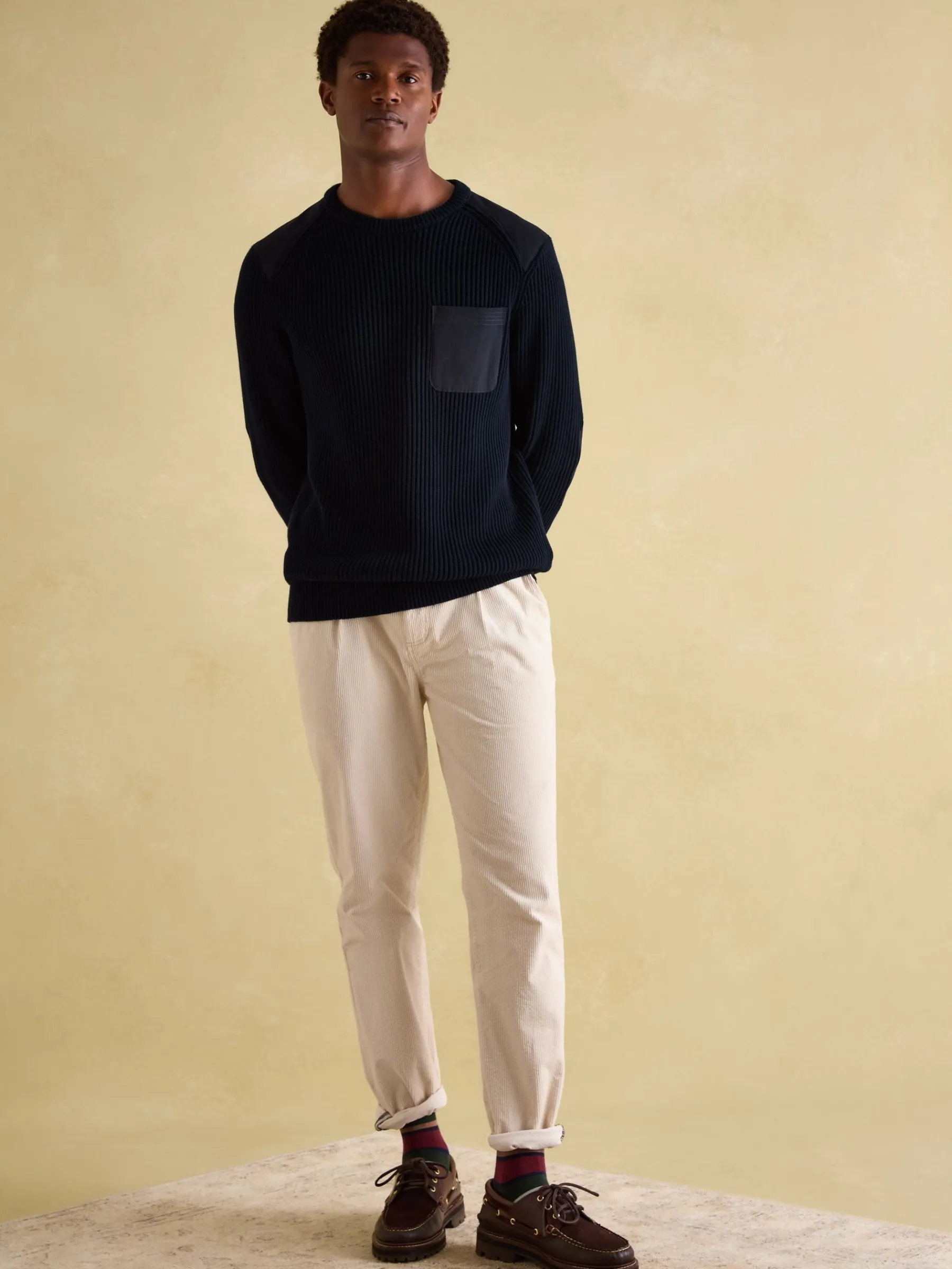 Hatfield Jumper with Woven Patch Detailing<Joules Outlet