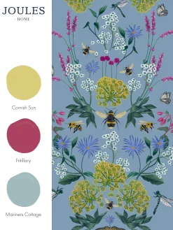 Haze Blue Perfect Pollinators 10M Wallpaper<Joules Online
