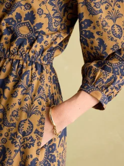 Hazel Brown Floral Jersey Shirt Dress<Joules Sale