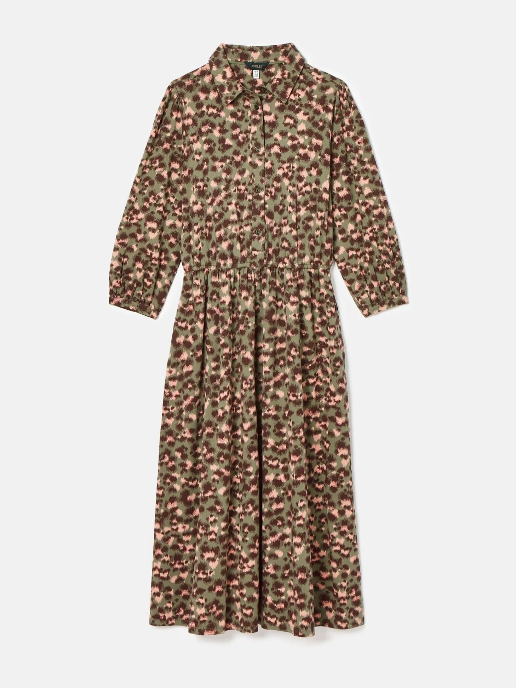 Hazel Khaki Green Jersey Shirt Dress<Joules Best